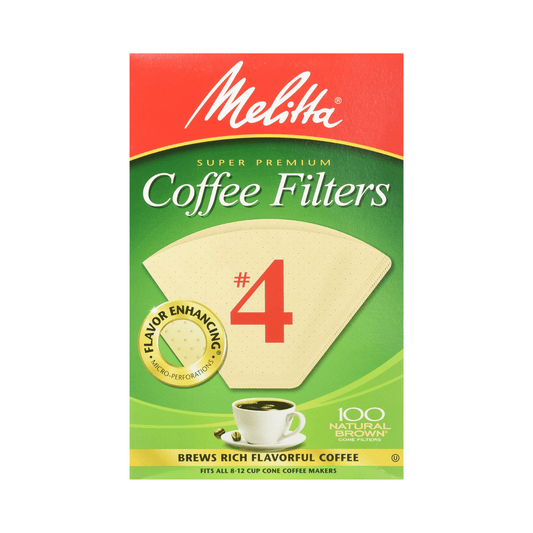 Melitta #4 Coffee Filters, Natural Brown - Liberty Coffee